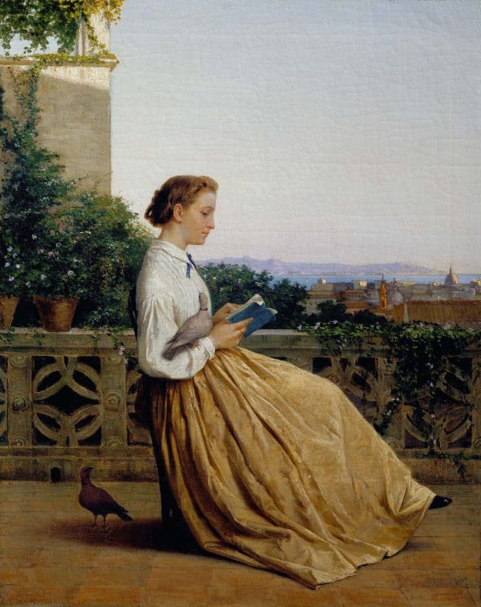 MICHELE TEDESCO, "Lettura in terrazza", 1875 circa, olio su tela
mostra al Centro Matteucci per l'Arte Moderna