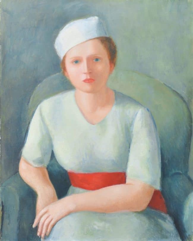 VIRGILIO GUIDI, "Donna dalla cintura rossa", 1934, olio su compensato
Viareggio, Centro Matteucci