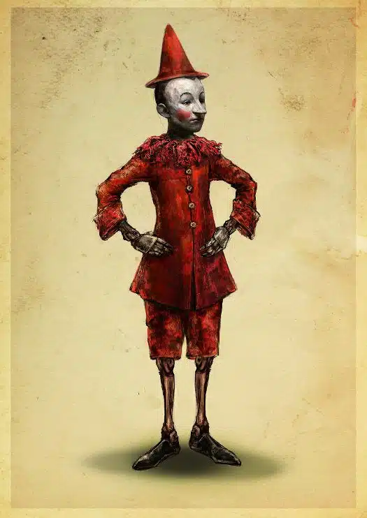MASSIMO CANTINI PARRINI, disegno del costume di Pinocchio