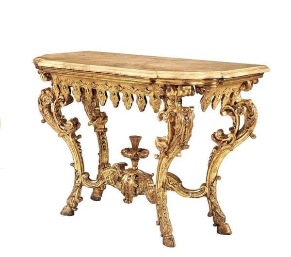 Consolle in legno intagliato