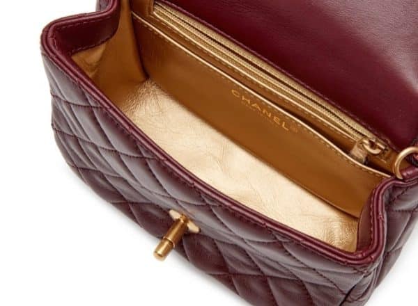 Chanel Borgogna Quilted Lambskin CC - immagine 2