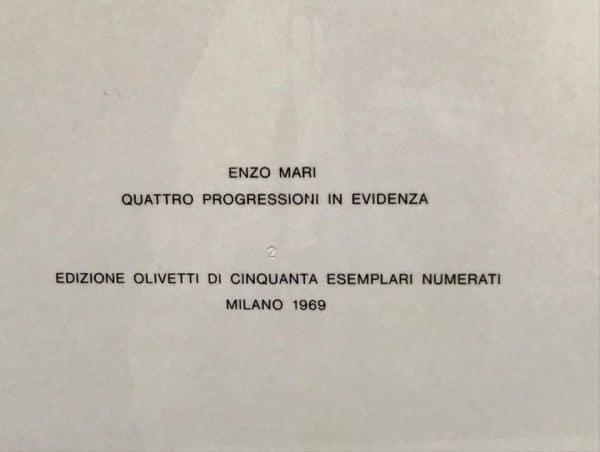 ENZO MARI STRUTTURA, 4 progressioni in evidenza - immagine 3