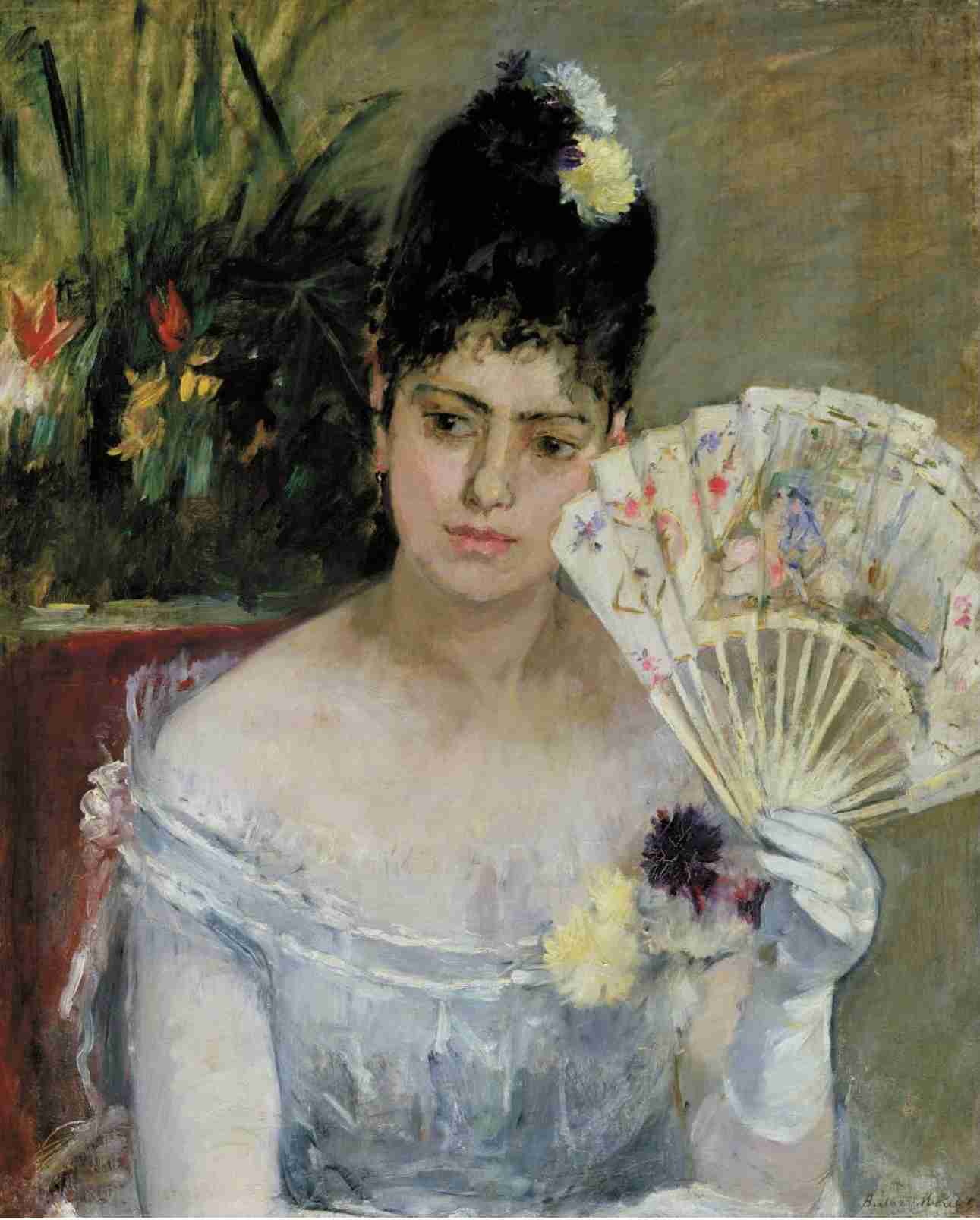 Berthe Morisot (1841–1895) Woman with a Fan or At the Ball, 1875 Oil on canvas, 62 × 52 cm Gift of Eugène and Victorine Donop de Monchy, 1940. Inv. 4020 Paris, musée Marmottan Monet © musée Marmottan Monet